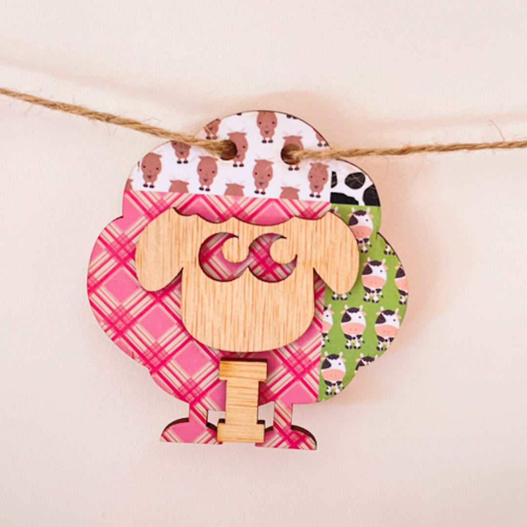 Personalised Wooden Farm Bunting
