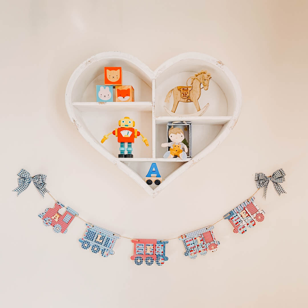 Personalised Wooden Train & Carriage Bunting
