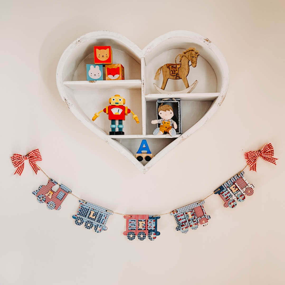 Personalised Wooden Train & Carriage Bunting