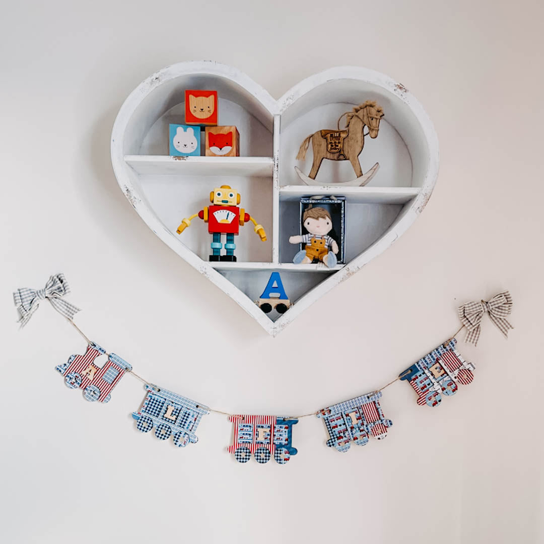 Personalised Wooden Train & Carriage Bunting