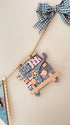 Personalised Wooden Camper Van And Triangle Bunting