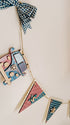 Personalised Wooden Camper Van And Triangle Bunting