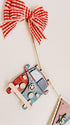 Personalised Wooden Camper Van And Triangle Bunting