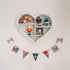Personalised Wooden Camper Van And Triangle Bunting