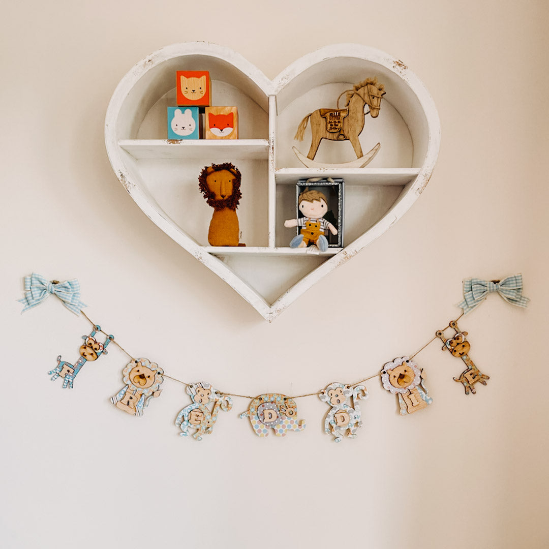 Personalised Wooden Jungle Bunting