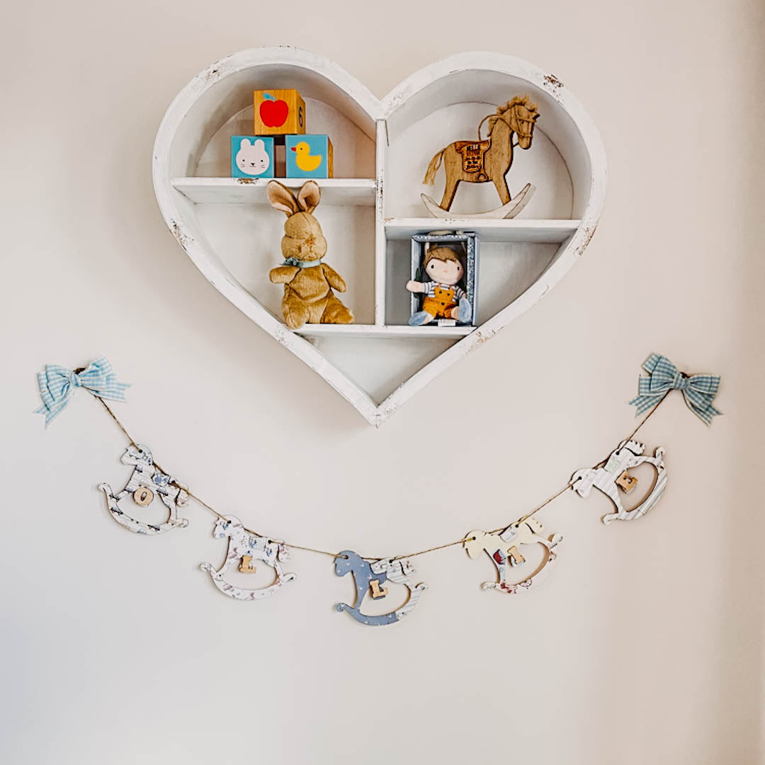 Personalised Wooden Nursery Bunting – Baby Blue