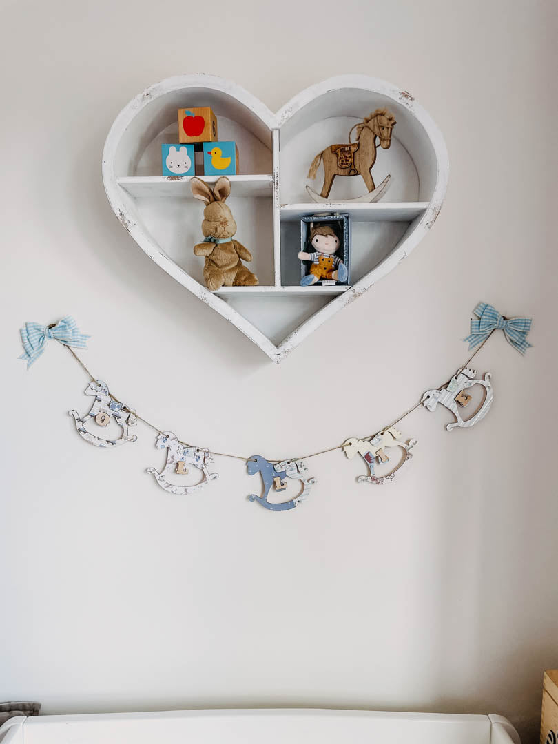 Personalised Wooden Nursery Bunting – Baby Blue