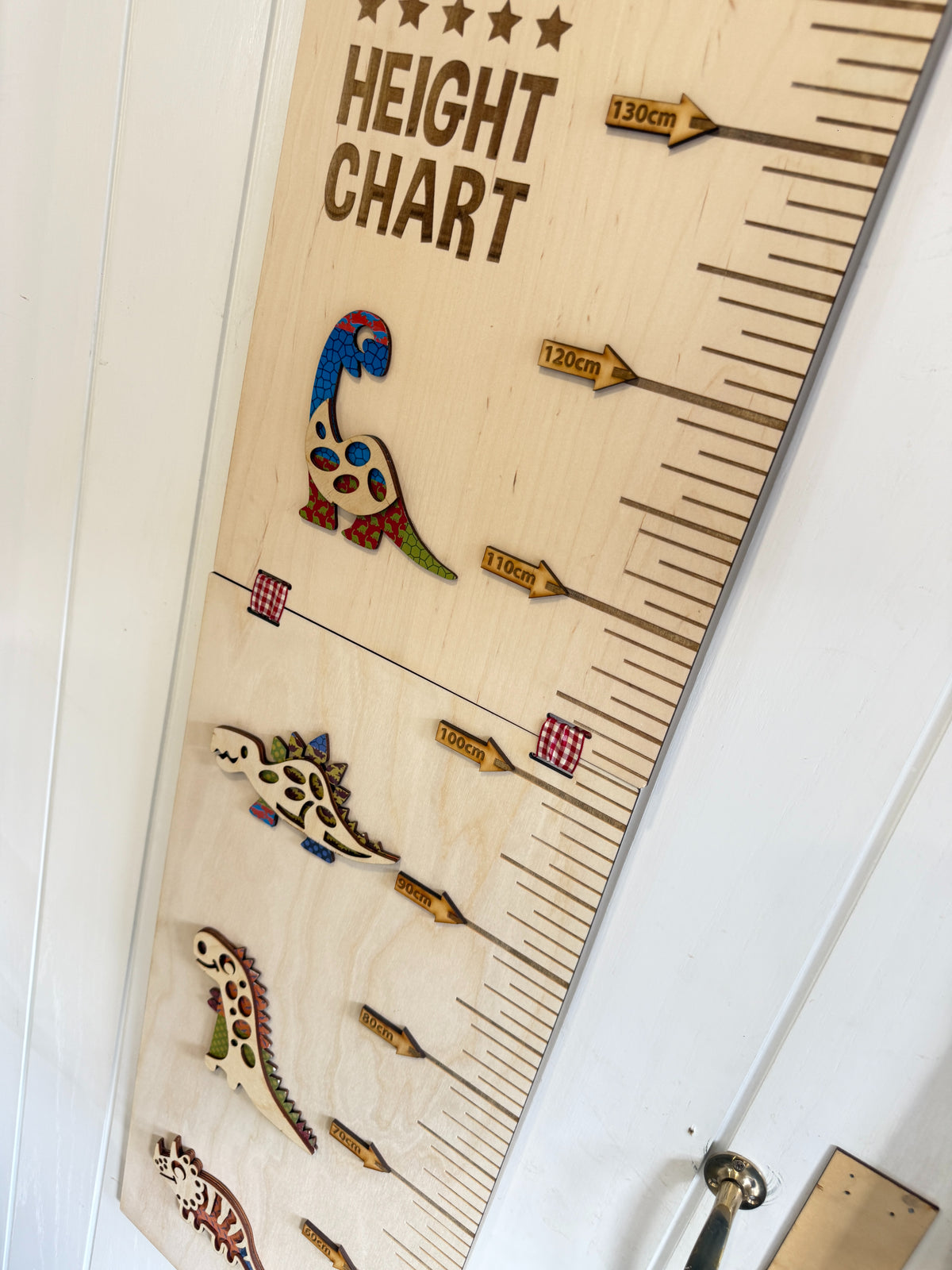Personalised Wooden Height Chart – Dinosaurs