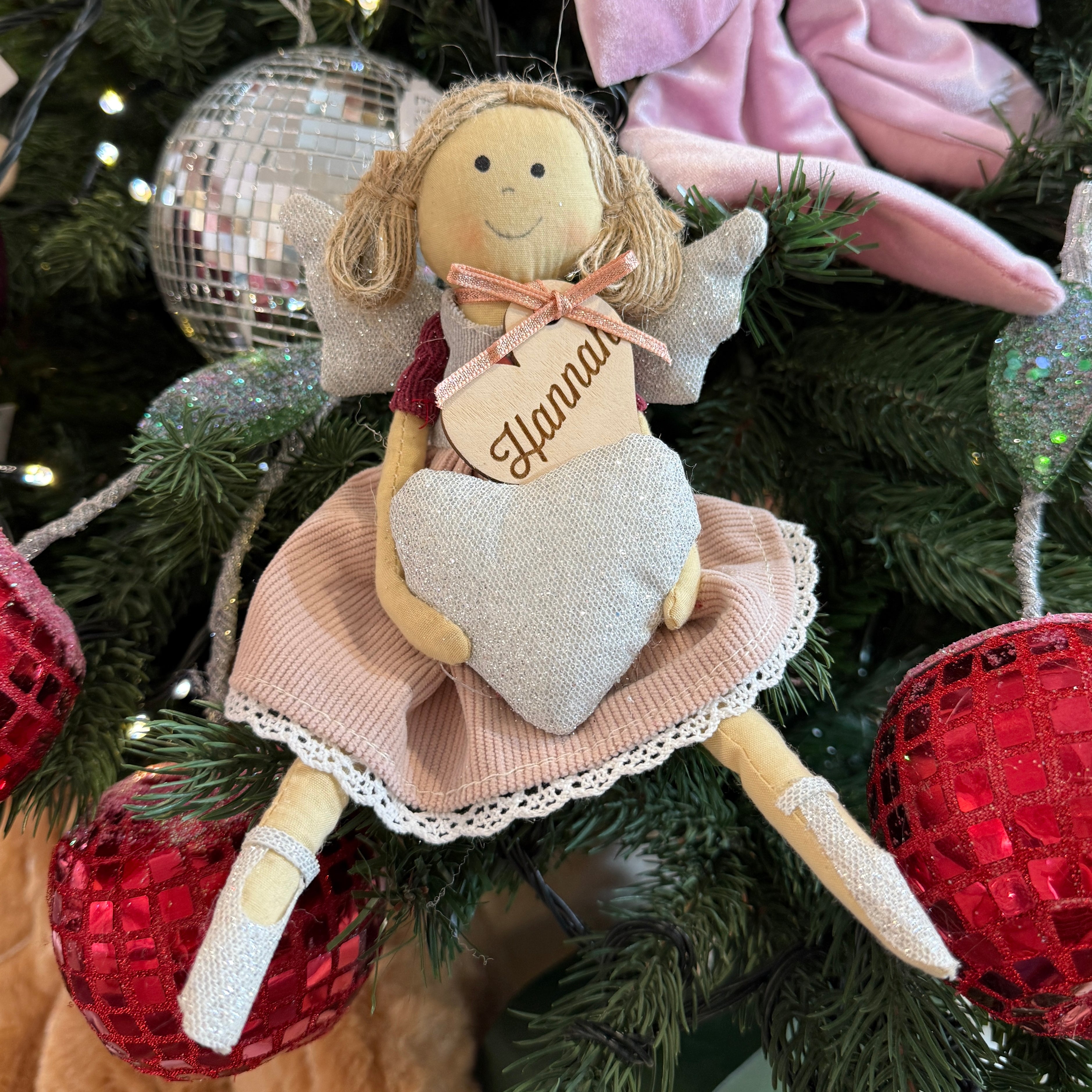 Personalised Sitting Christmas Fairy Doll Decoration