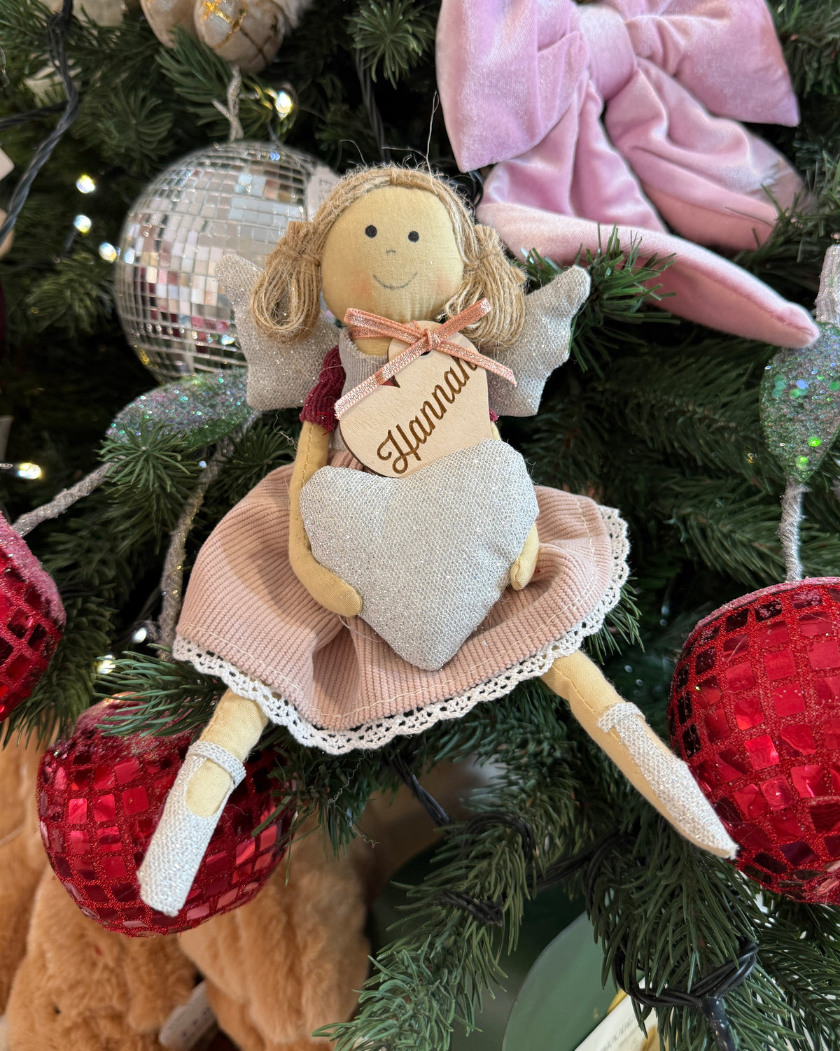 Personalised Sitting Christmas Fairy Doll Decoration