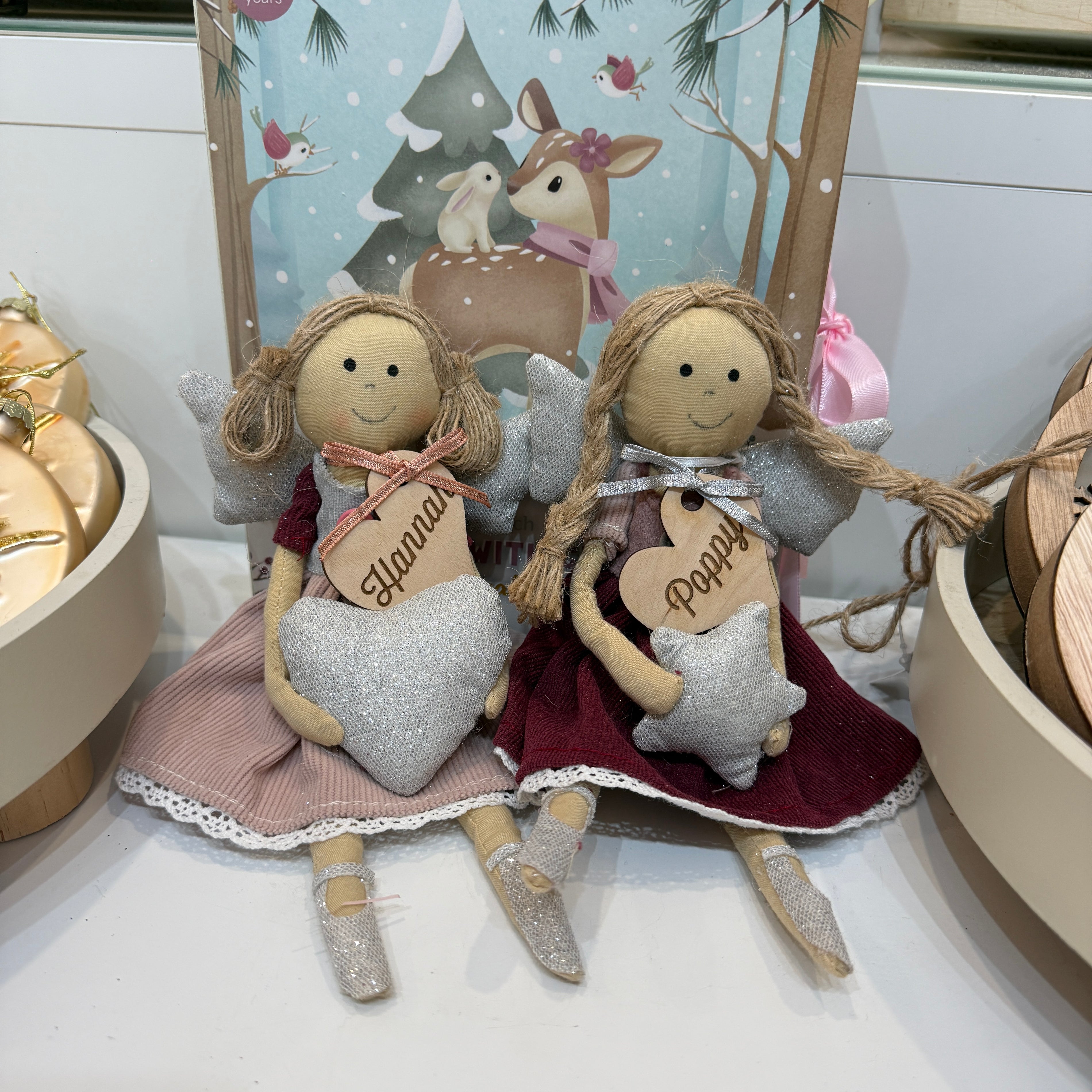 Personalised Sitting Christmas Fairy Doll Decoration