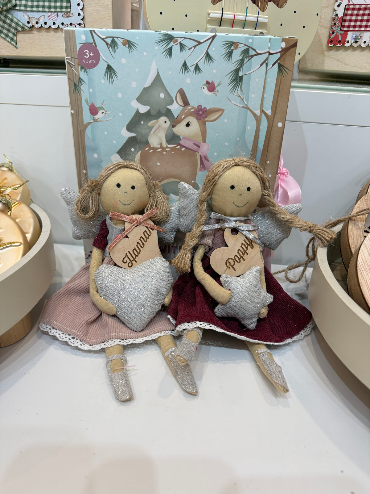 Personalised Sitting Christmas Fairy Doll Decoration