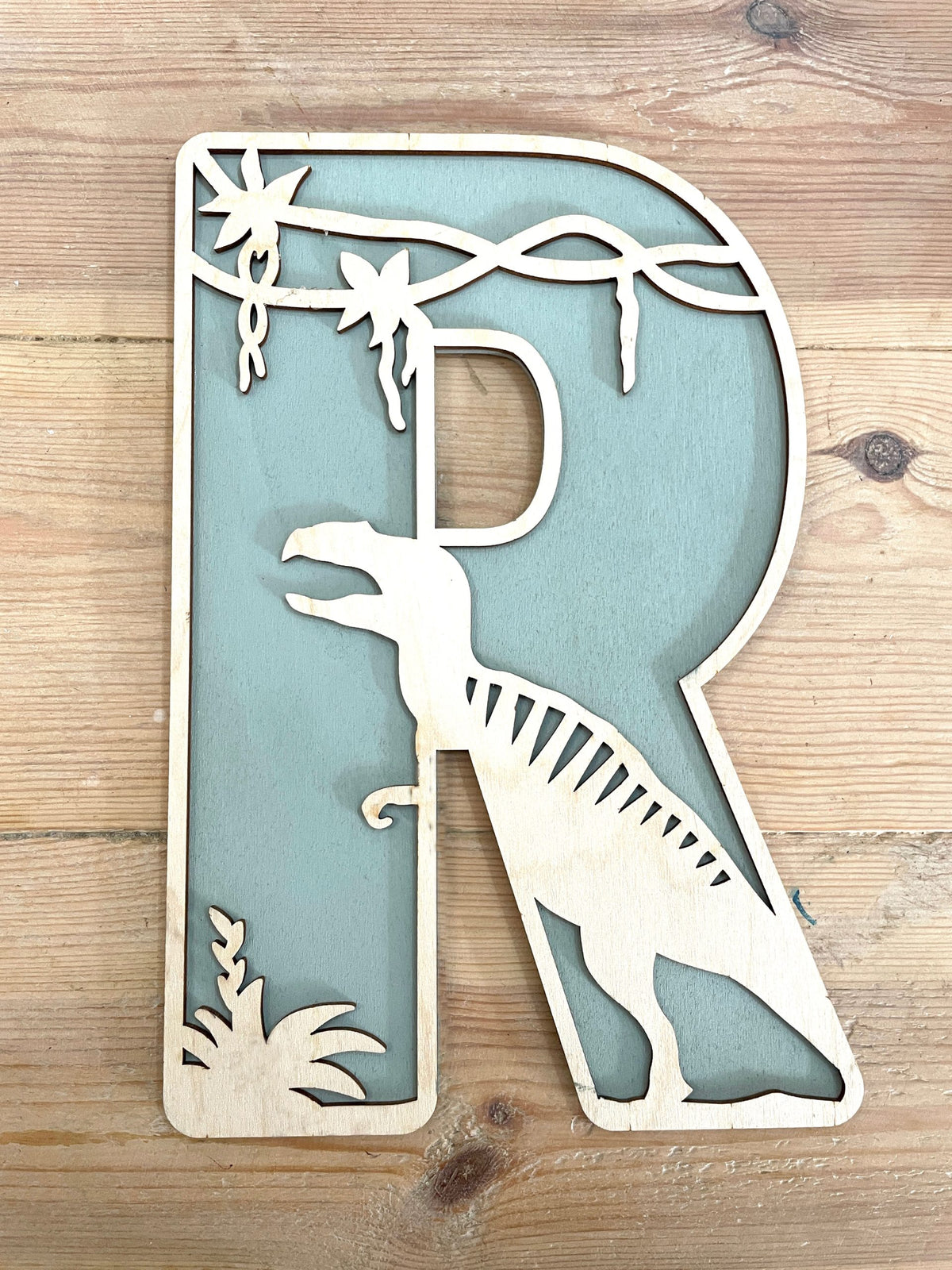 Personalised Dinosaur Wooden Wall Letters – Nursery & Bedroom Decor
