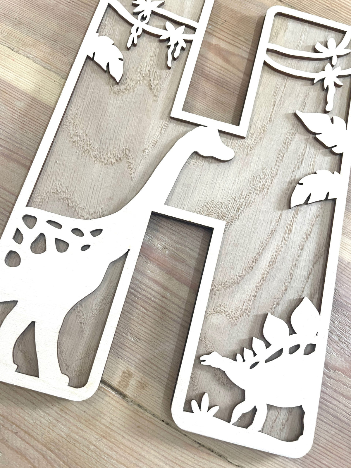 Personalised Dinosaur Wooden Wall Letters – Nursery & Bedroom Decor
