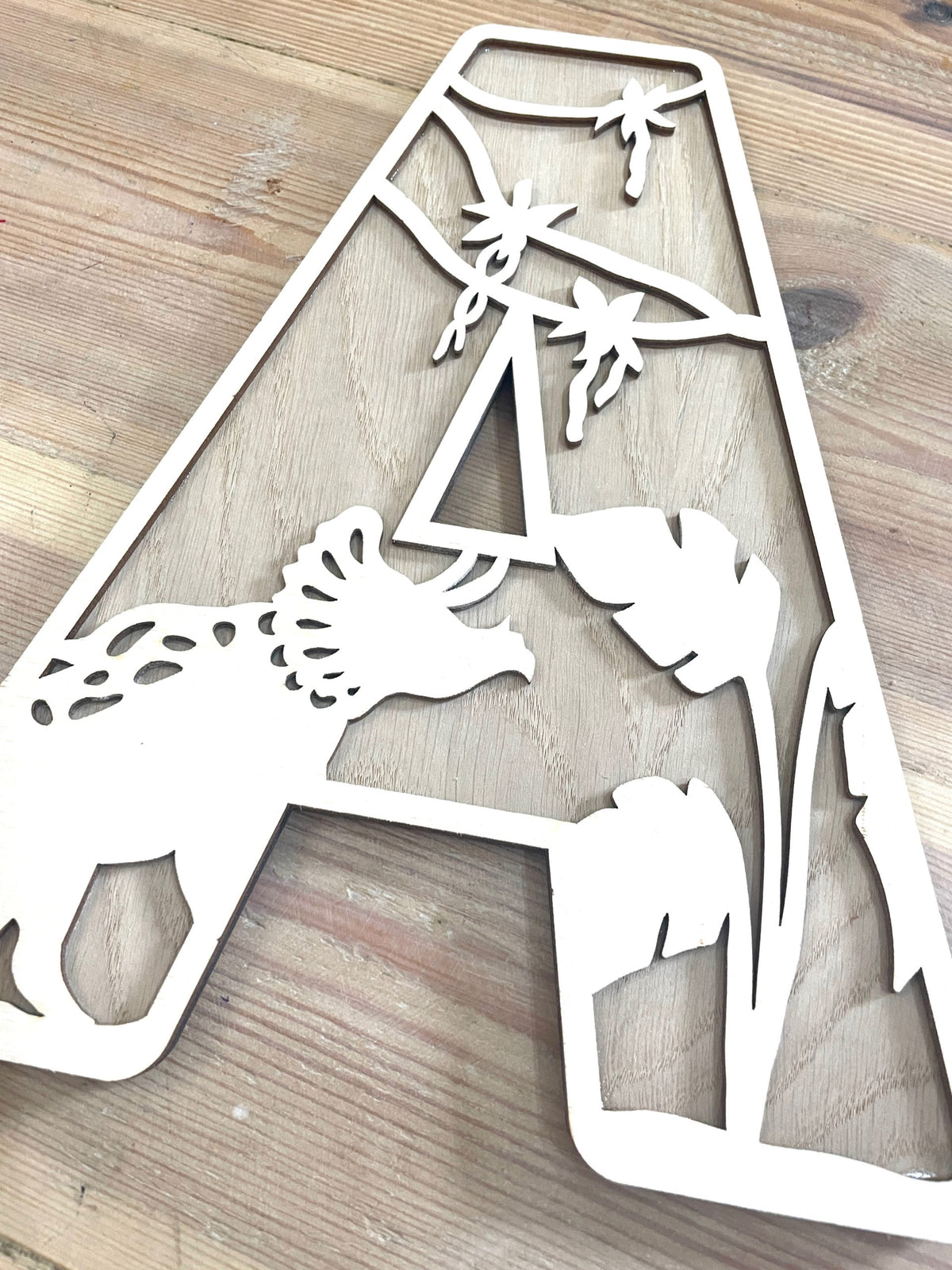 Personalised Dinosaur Wooden Wall Letters – Nursery & Bedroom Decor