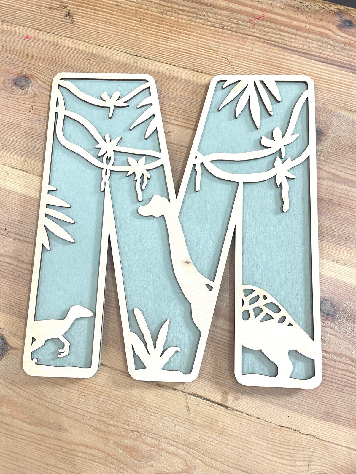 Personalised Dinosaur Wooden Wall Letters – Nursery & Bedroom Decor