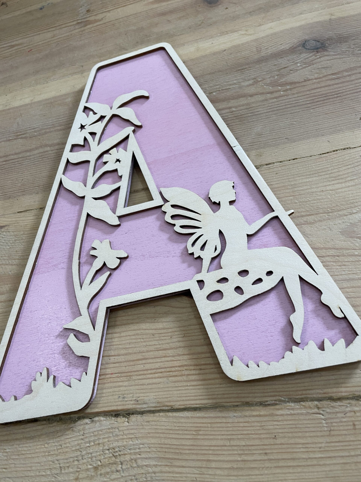 Personalised Fairy Wooden Wall Letters – Nursery & Bedroom Decor