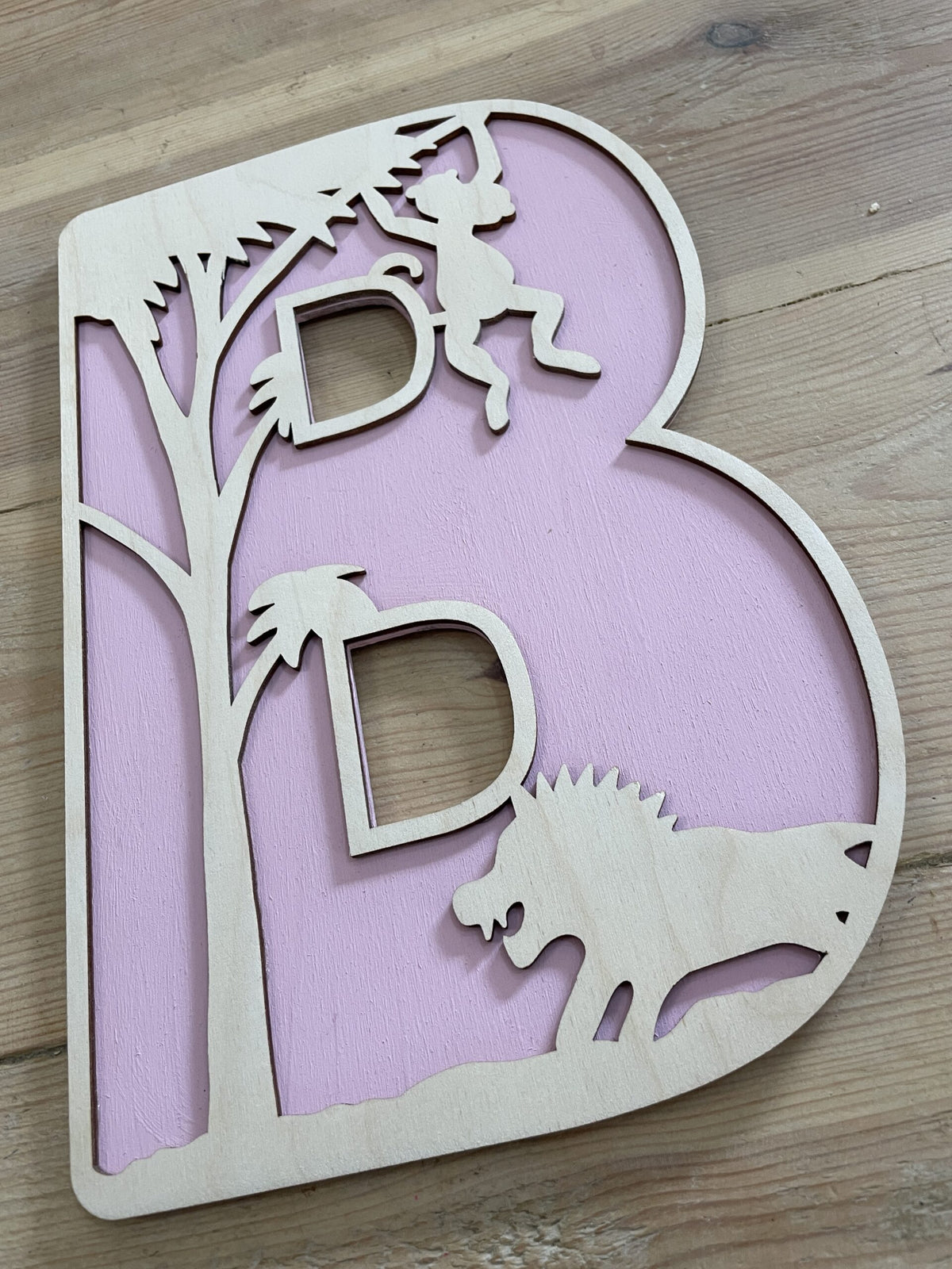Personalised Safari Wooden Wall Letters – Nursery & Bedroom Decor