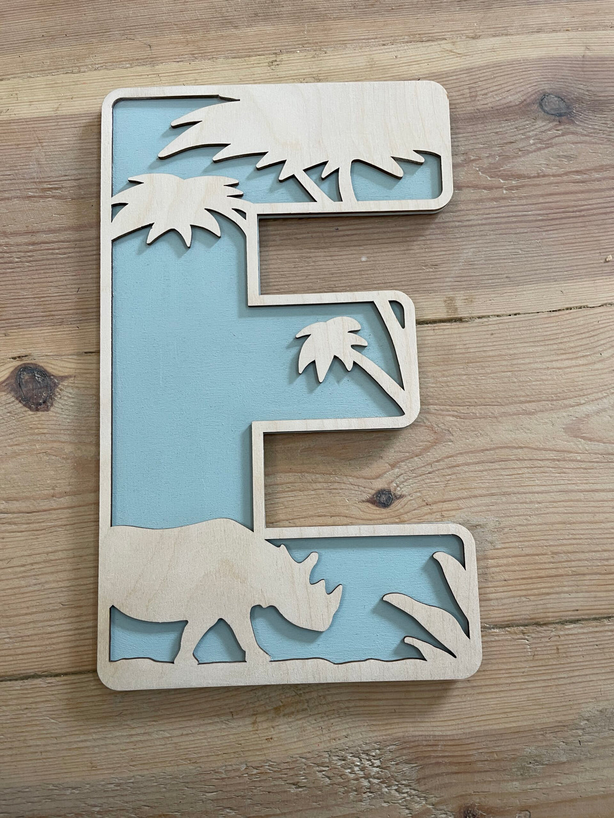 Personalised Safari Wooden Wall Letters – Nursery & Bedroom Decor