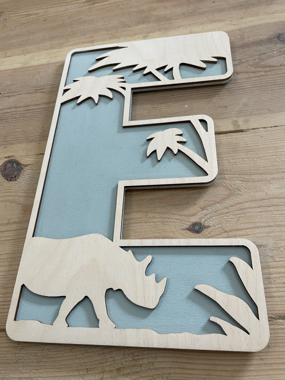Personalised Safari Wooden Wall Letters – Nursery & Bedroom Decor