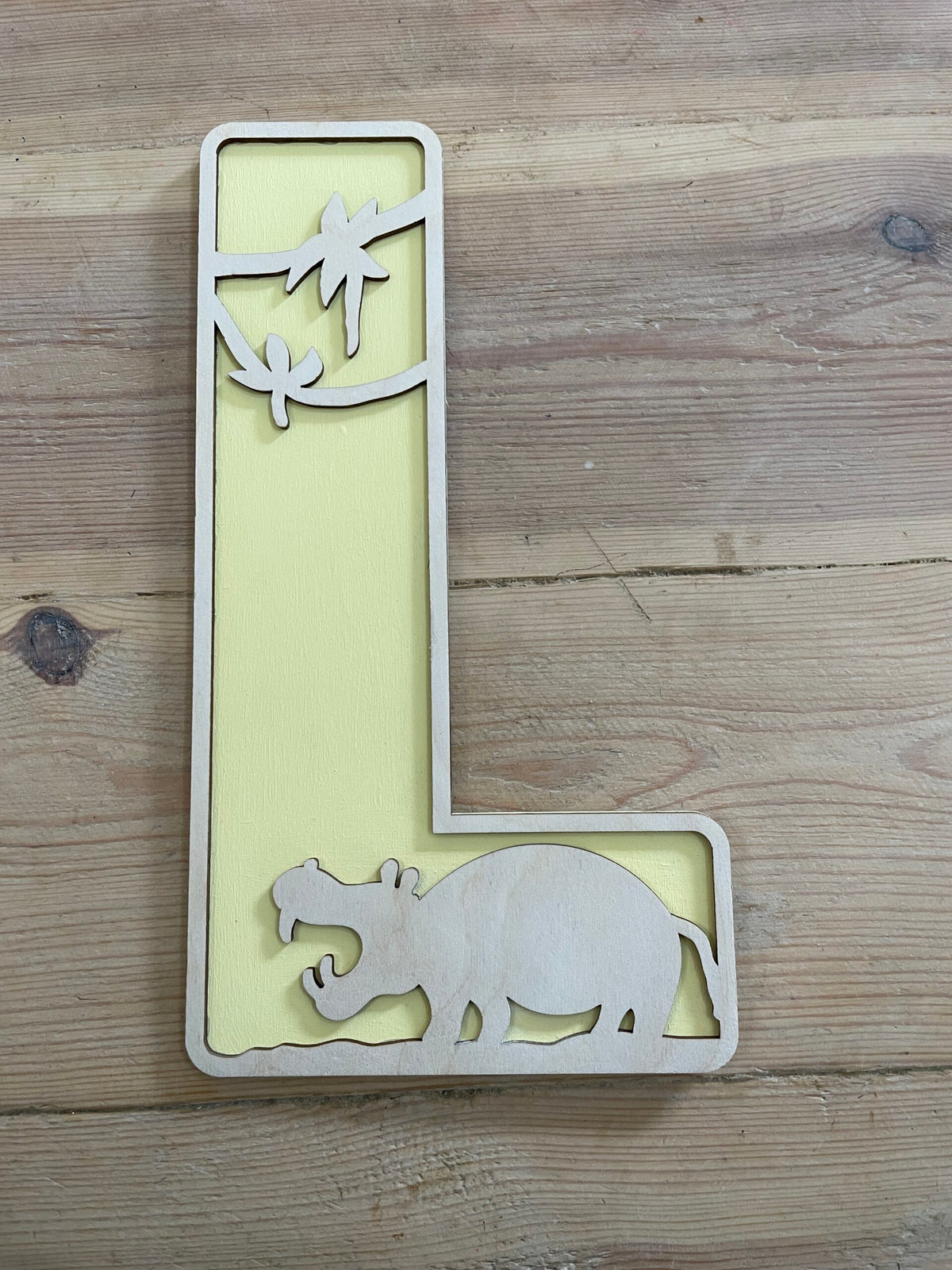 Personalised Safari Wooden Wall Letters – Nursery & Bedroom Decor