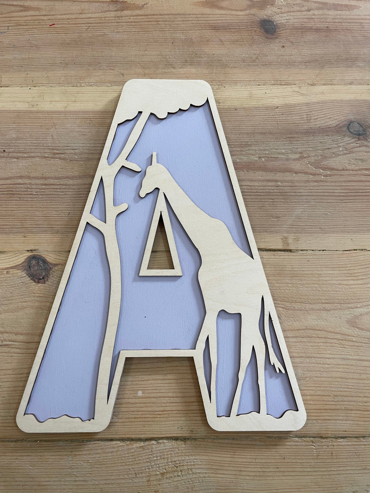 Personalised Safari Wooden Wall Letters – Nursery & Bedroom Decor