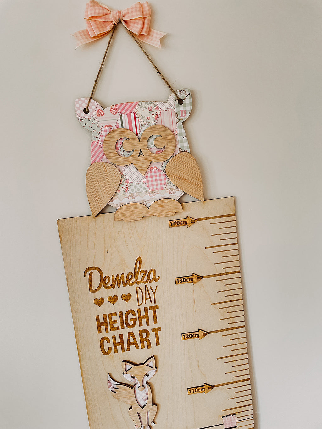 Personalised Nursery / Woodland Themed Height Chart