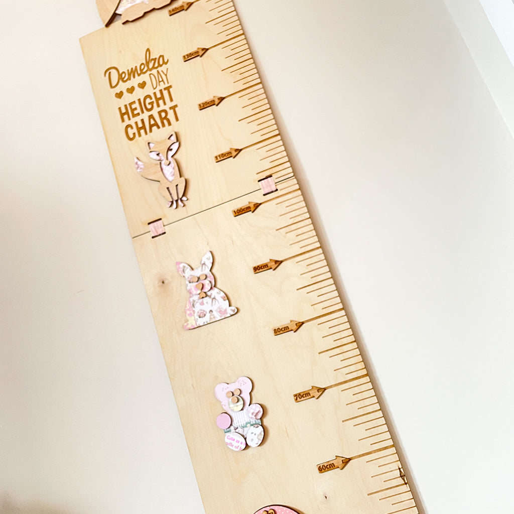 Personalised Nursery / Woodland Themed Height Chart