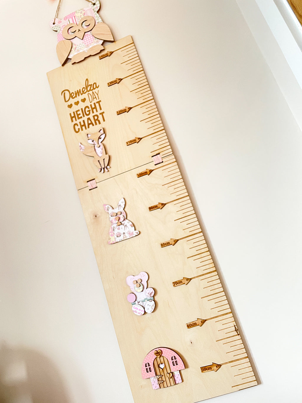 Personalised Nursery / Woodland Themed Height Chart