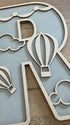Personalised Balloons Wooden Wall Letters – Nursery & Bedroom Decor