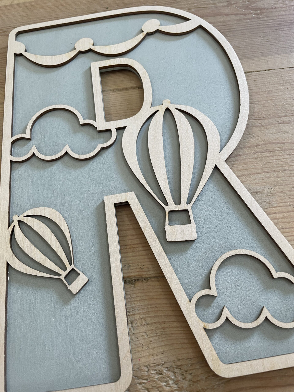 Personalised Balloons Wooden Wall Letters – Nursery & Bedroom Decor