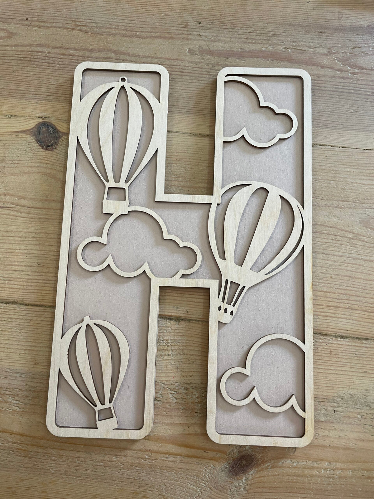 Personalised Balloons Wooden Wall Letters – Nursery & Bedroom Decor