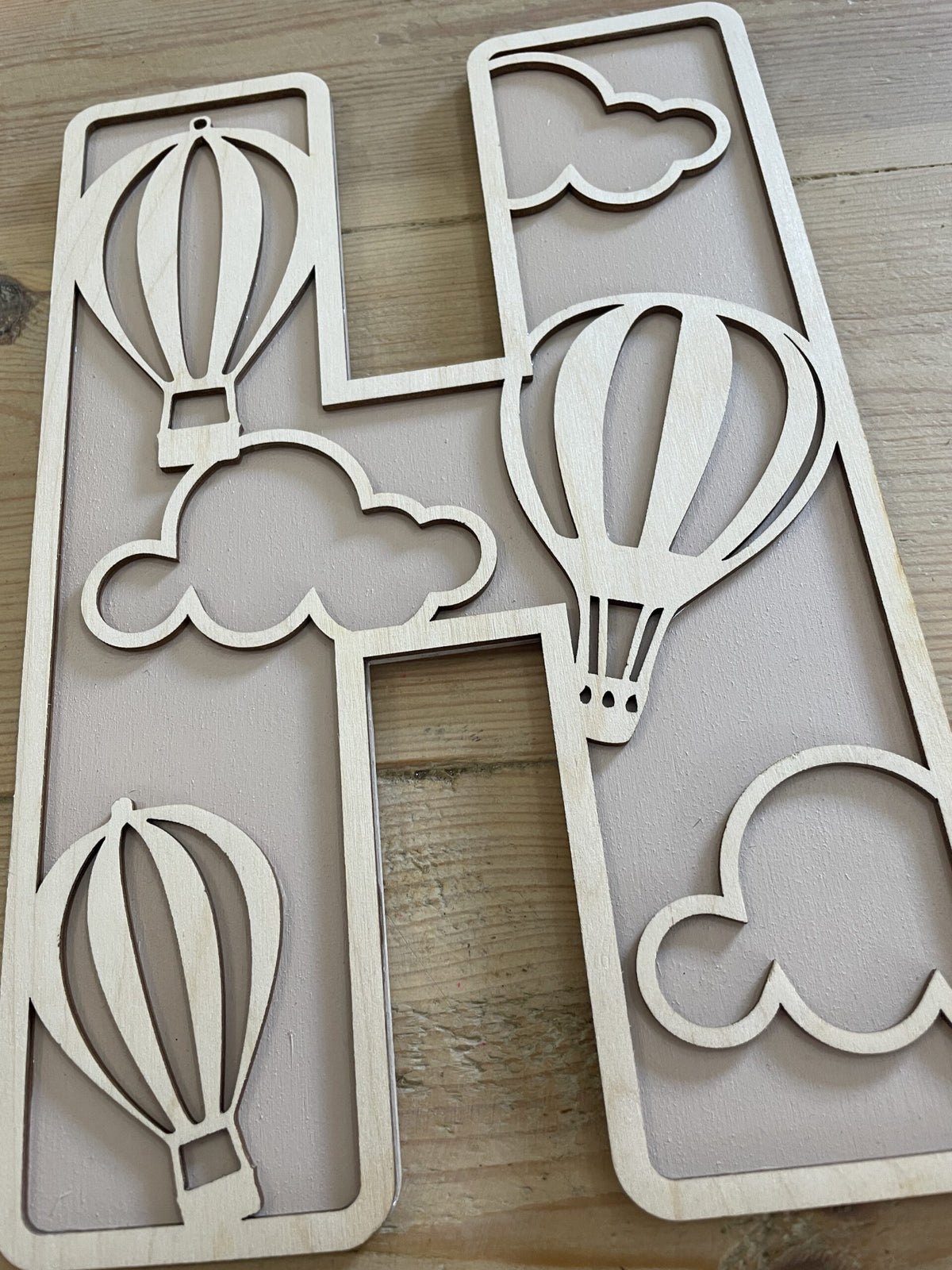 Personalised Balloons Wooden Wall Letters – Nursery & Bedroom Decor