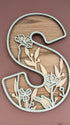 Personalised Wildflower Letters natural & pastel Wooden Wall Letters – Nursery & Bedroom Decor