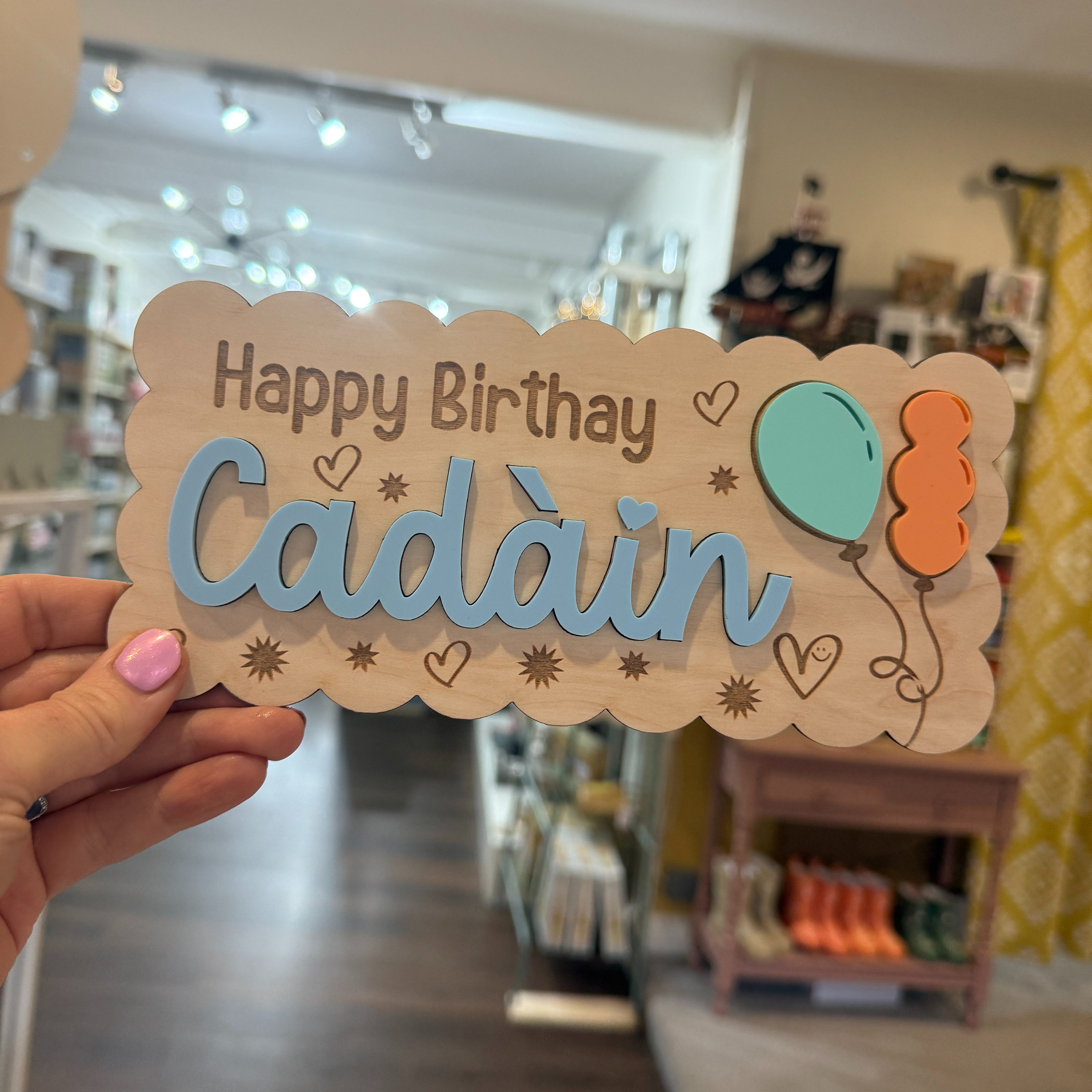 Happy Birthday Interchangeable Wooden Plaque – All Seasons Crate