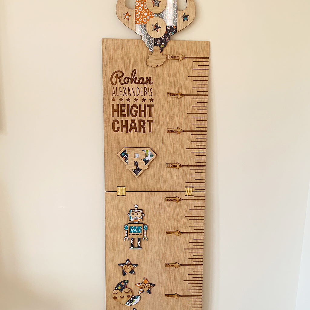 Personalised Space Themed Height Chart