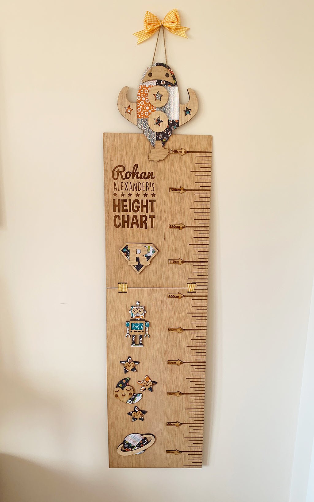 Personalised Space Themed Height Chart