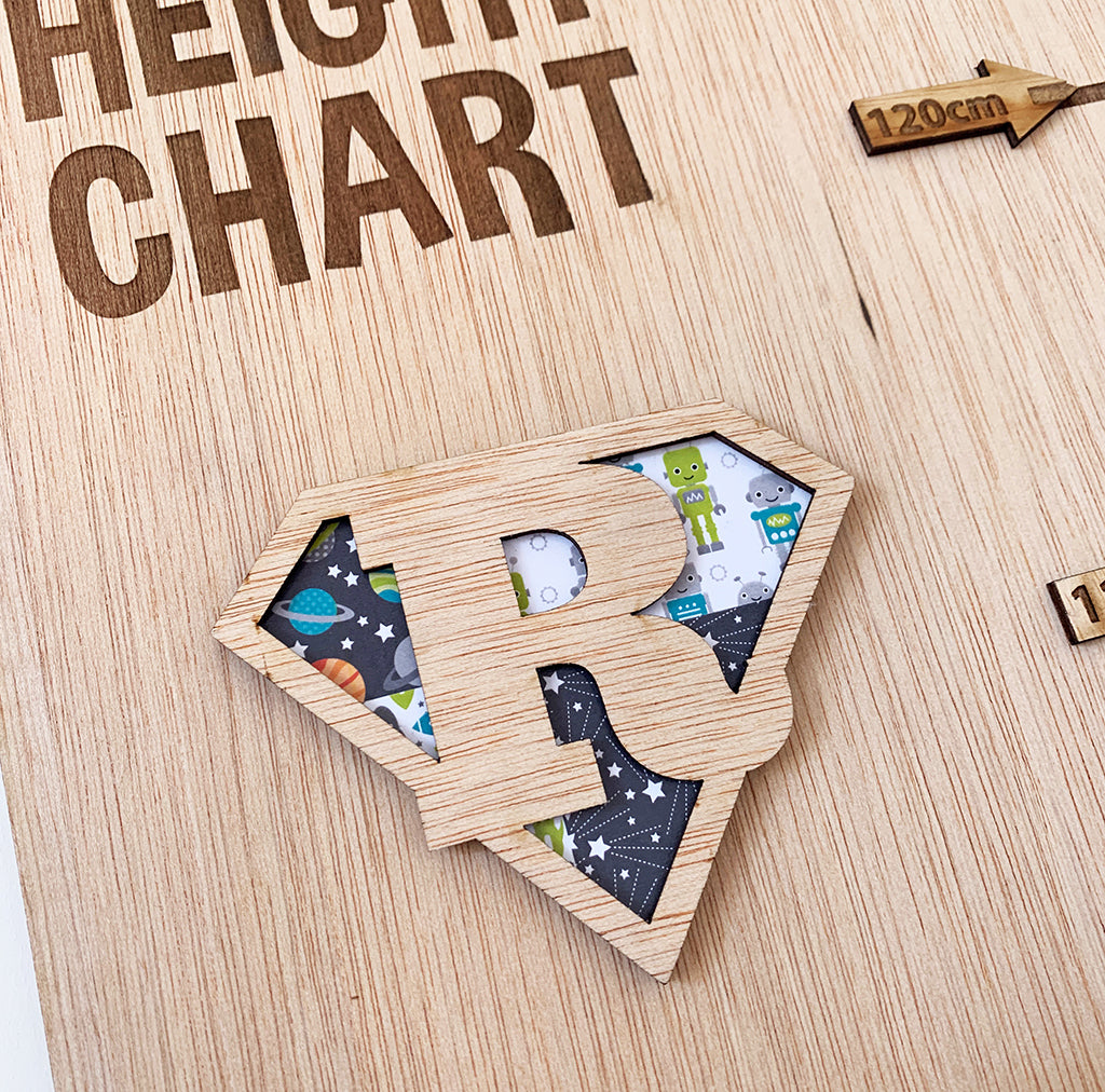 Personalised Space Themed Height Chart