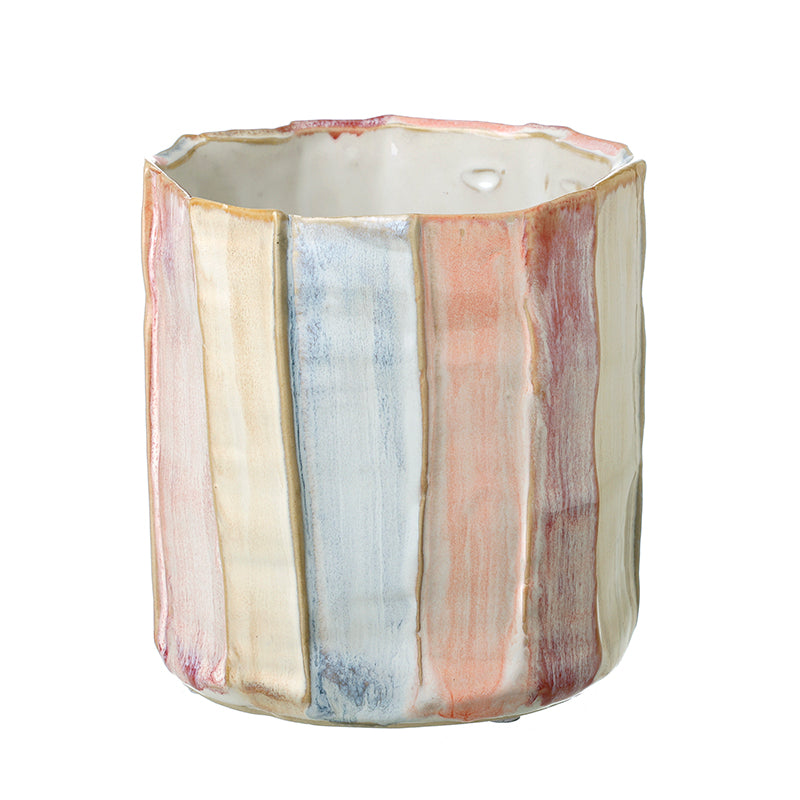Heaven Sends Ceramic Pink Striped Pot