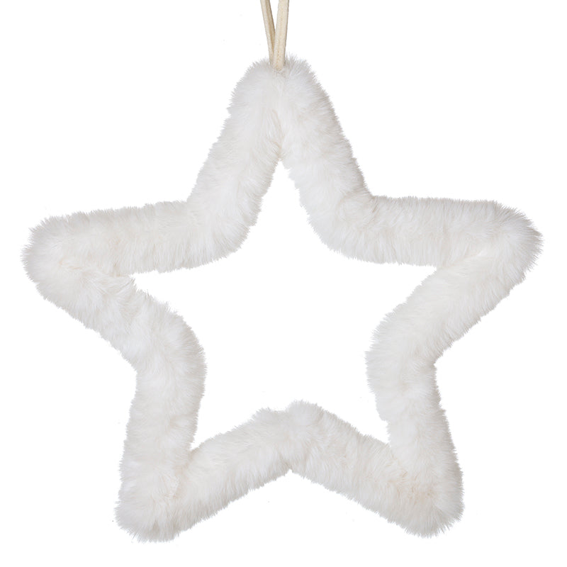 Heaven Sends Fluffy Hanging White Star Large