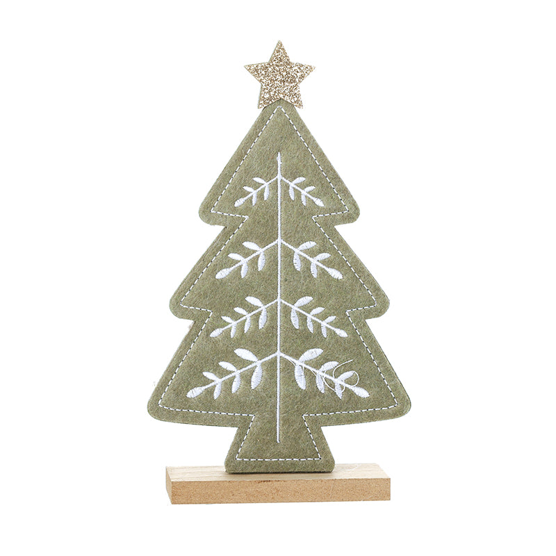 Heaven Sends Felt Embroidered Standing Tree