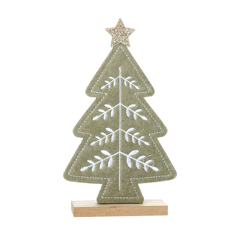 Heaven Sends Felt Embroidered Standing Tree