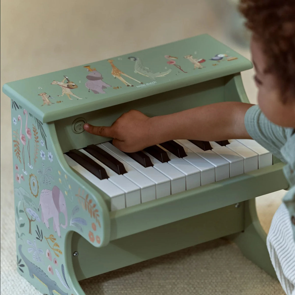 Little Dutch Wooden Piano Green - Safari Friends