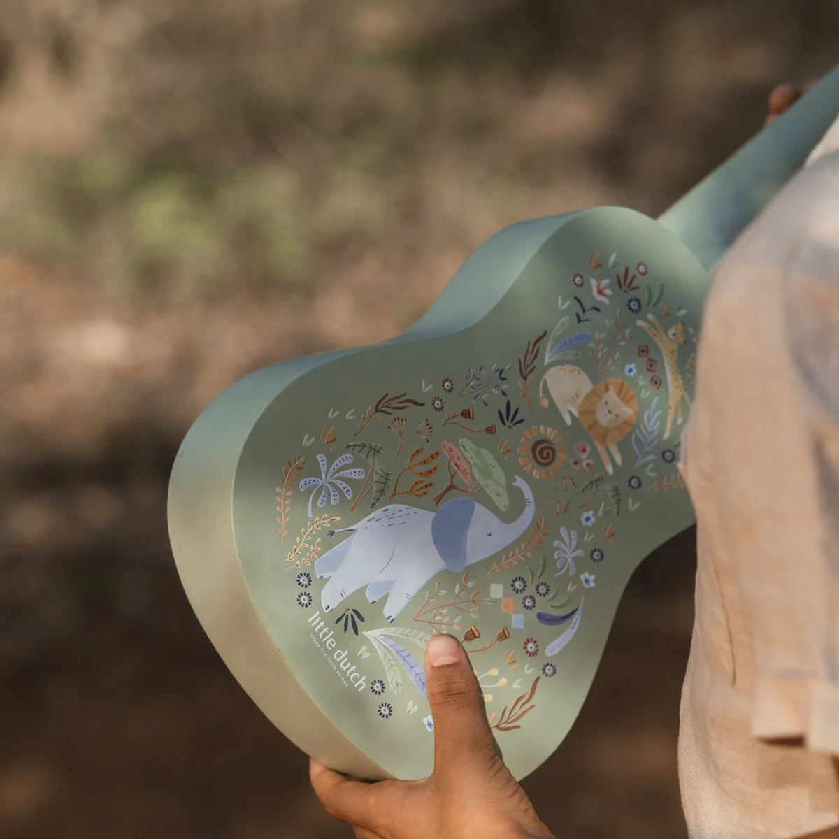 Little Dutch Wooden Guitar – Safari Friends - Green