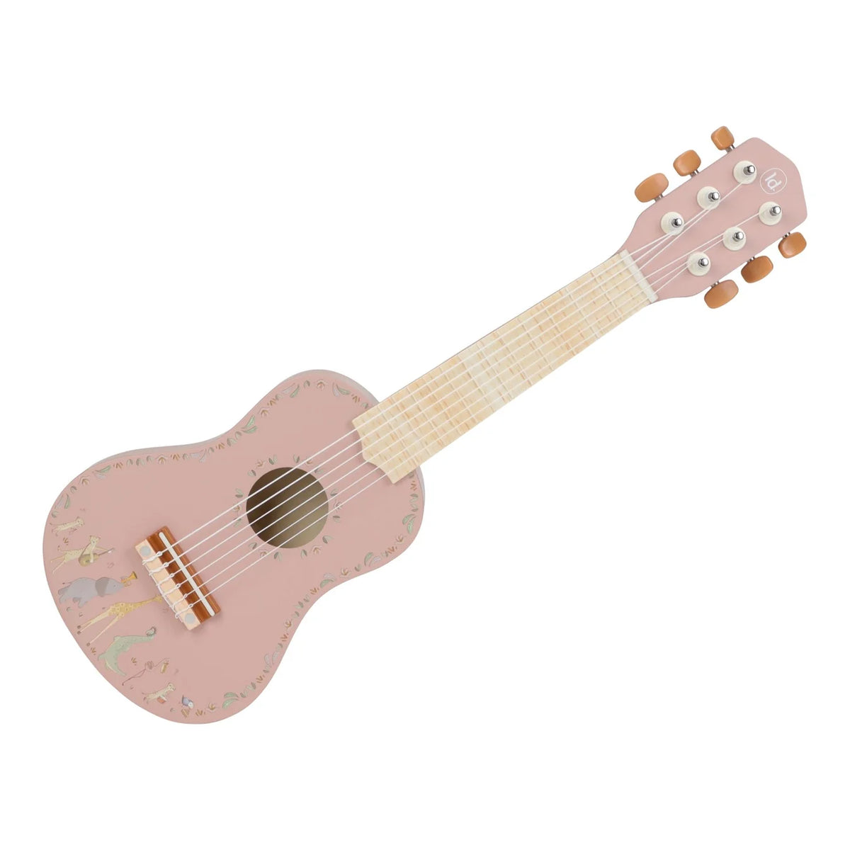 Little Dutch Wooden Guitar – Safari Friends - Pink