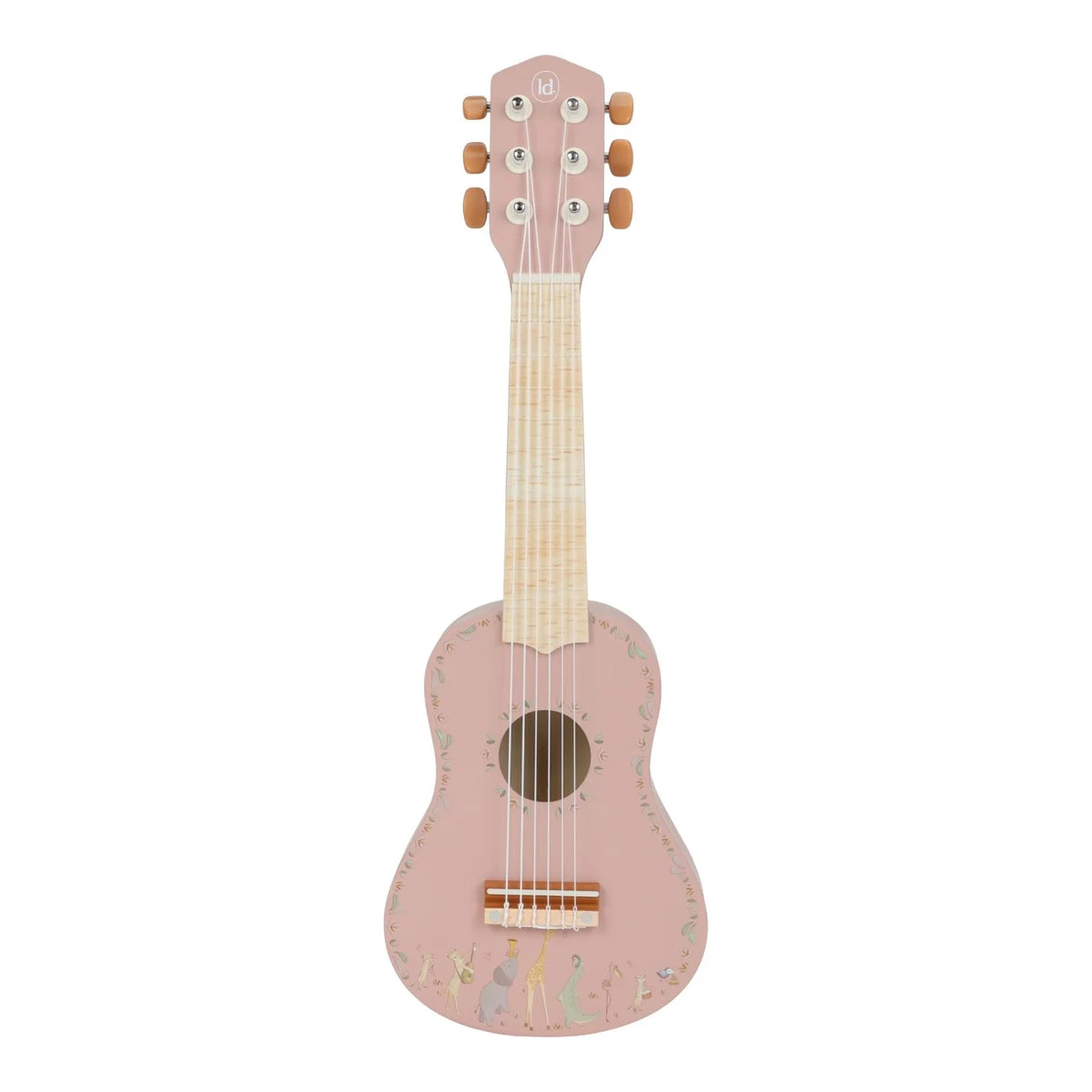 Little Dutch Wooden Guitar – Safari Friends - Pink