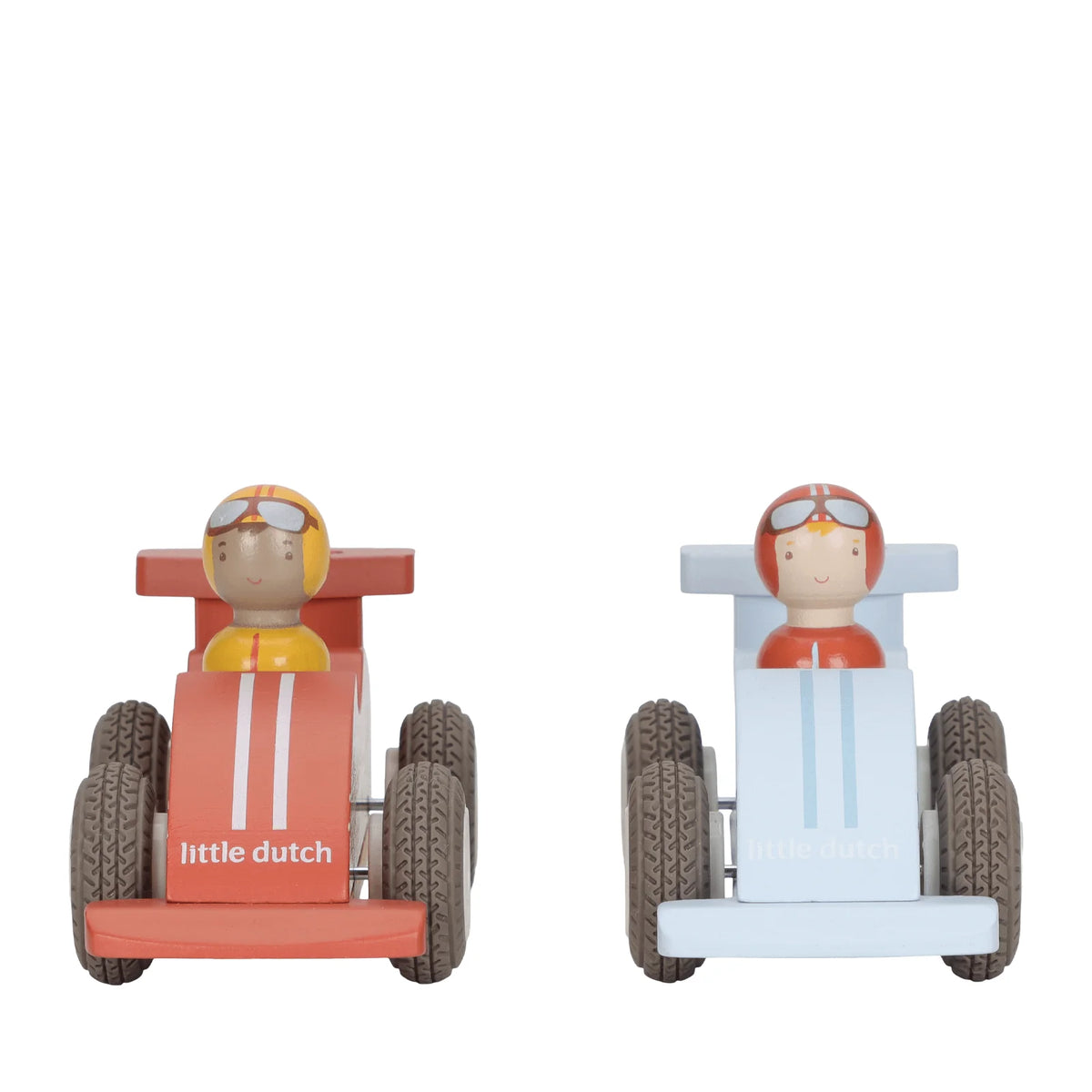 Little Dutch Wooden Pull-Back Racing Cars – Set of 2