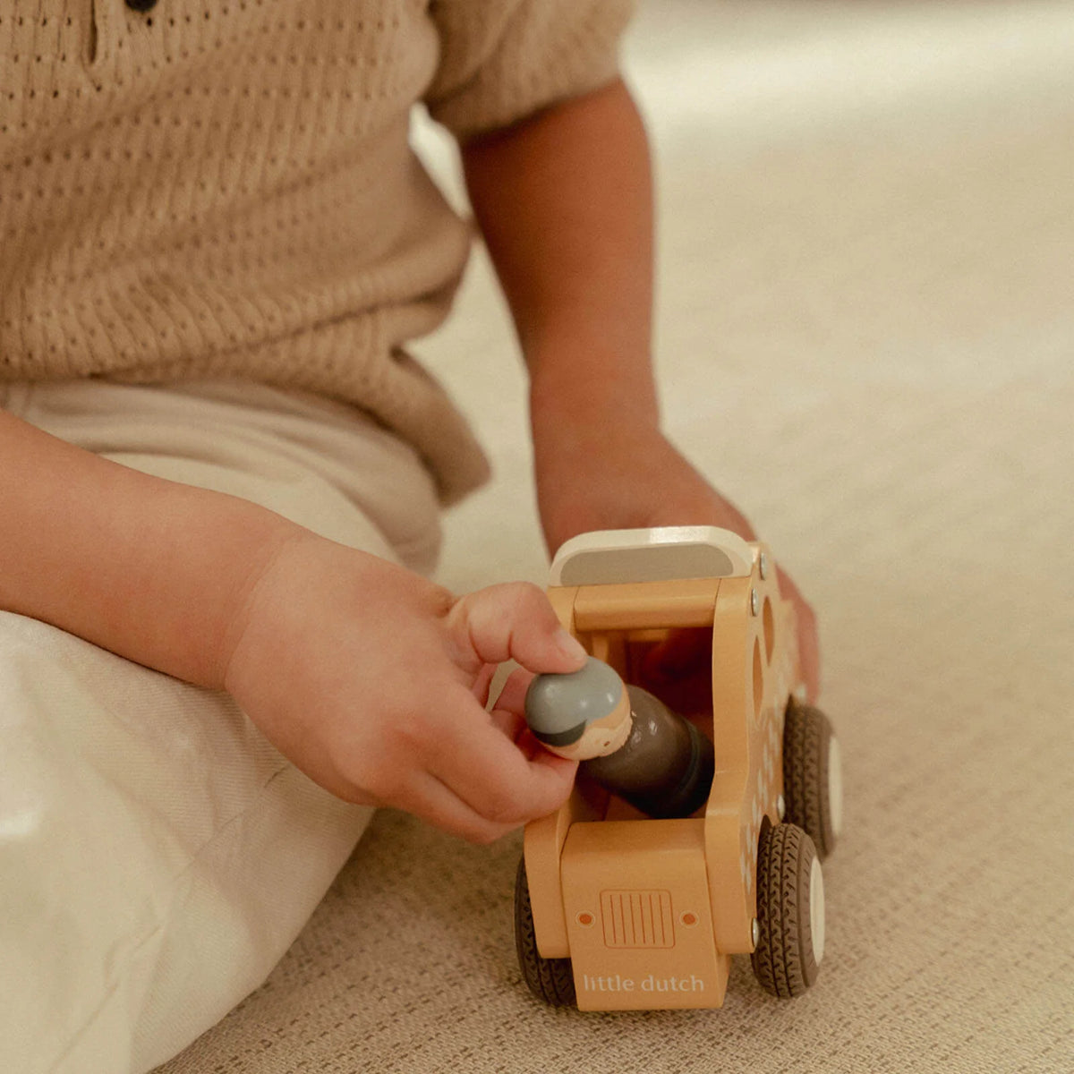 Little Dutch Wooden Taxi with Peg Doll