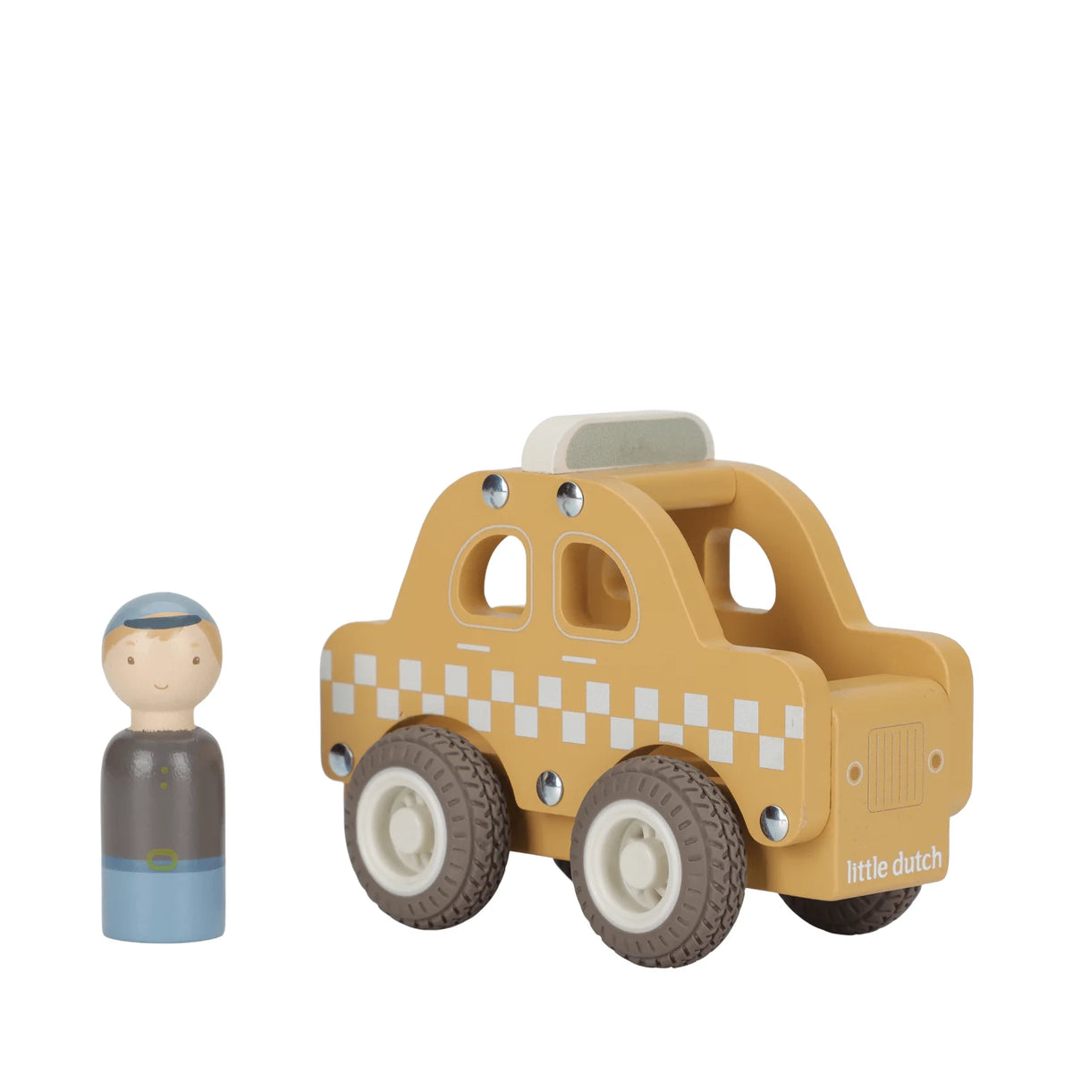 Little Dutch Wooden Taxi with Peg Doll