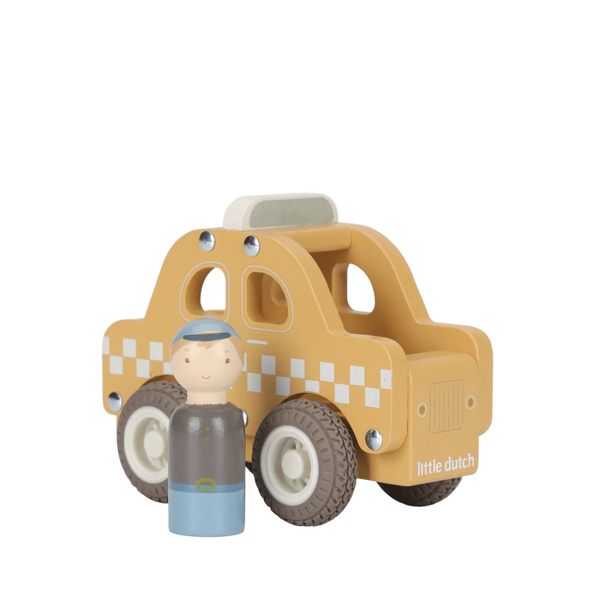 Little Dutch Wooden Taxi with Peg Doll